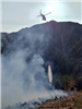 Fall Creek Road Fire - Helicopter Pouring Water over the Fire - July 30, 2018