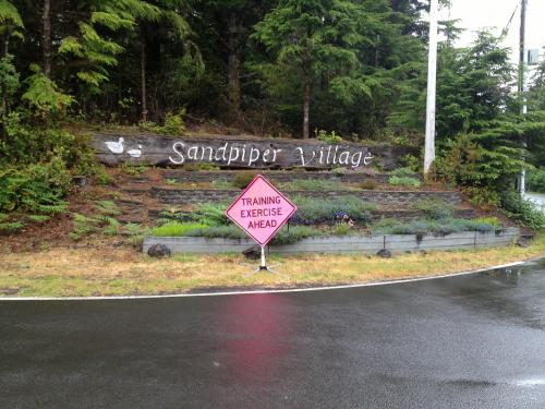 Sandpiper Village - Training Exercise Ahead Sign