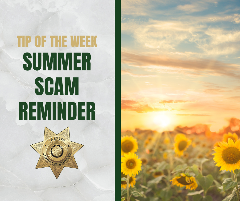Tip of the Week Images - Summer Scam Reminder