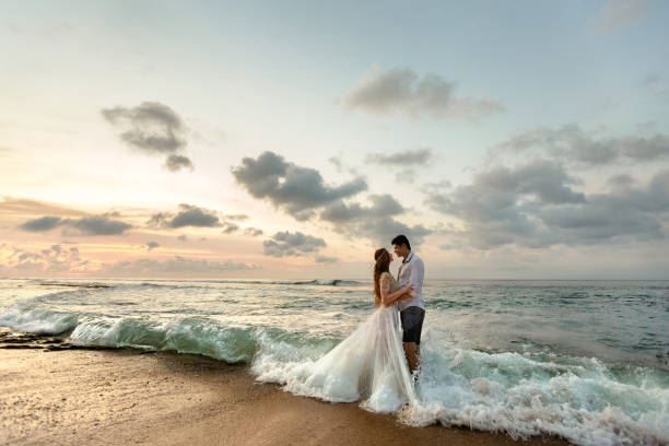 Couple Getting Married on the Beach